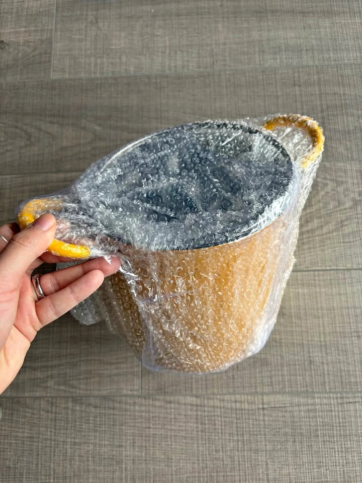 Brand New Yellow Metal Pot MOVING SALE