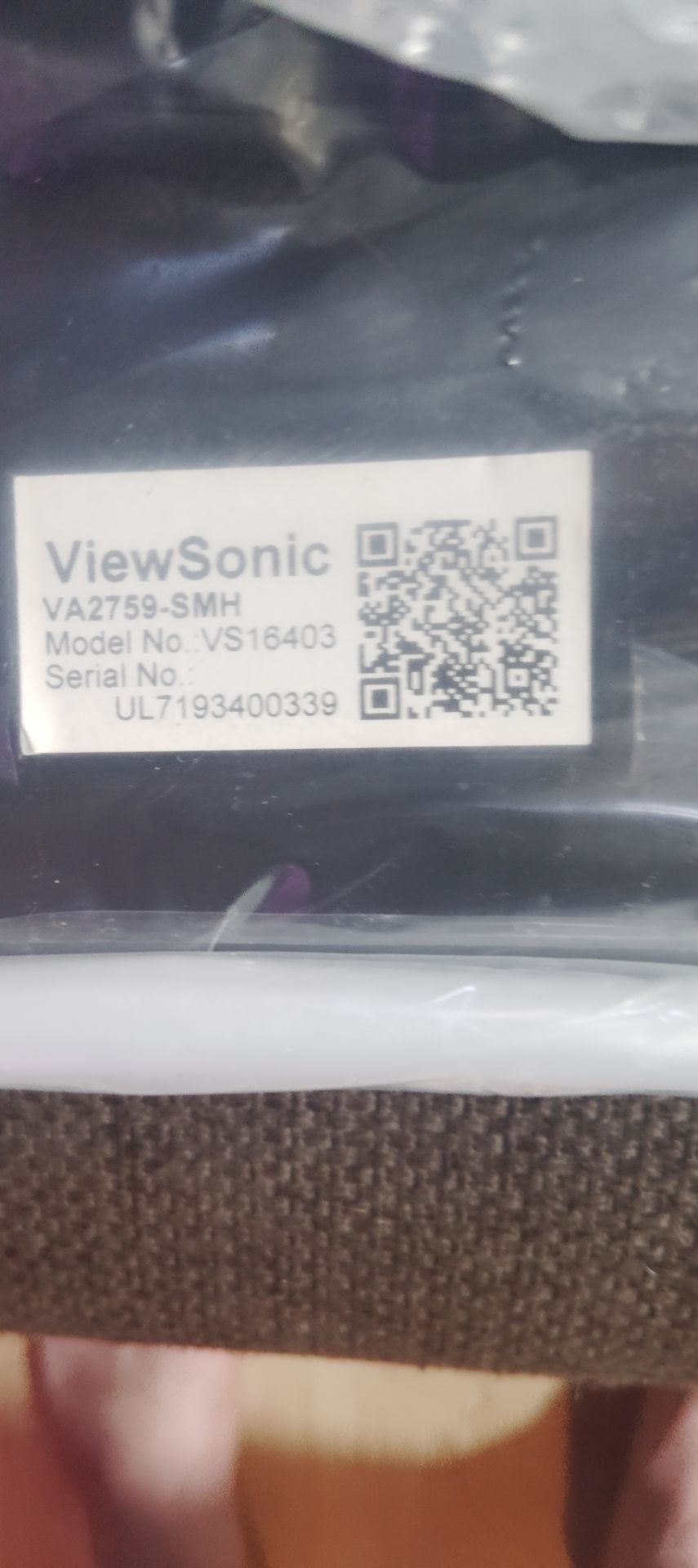ViewSonic 27" IPS Monitor - 1080p - Brand New in Plastic + Cable - photo 2