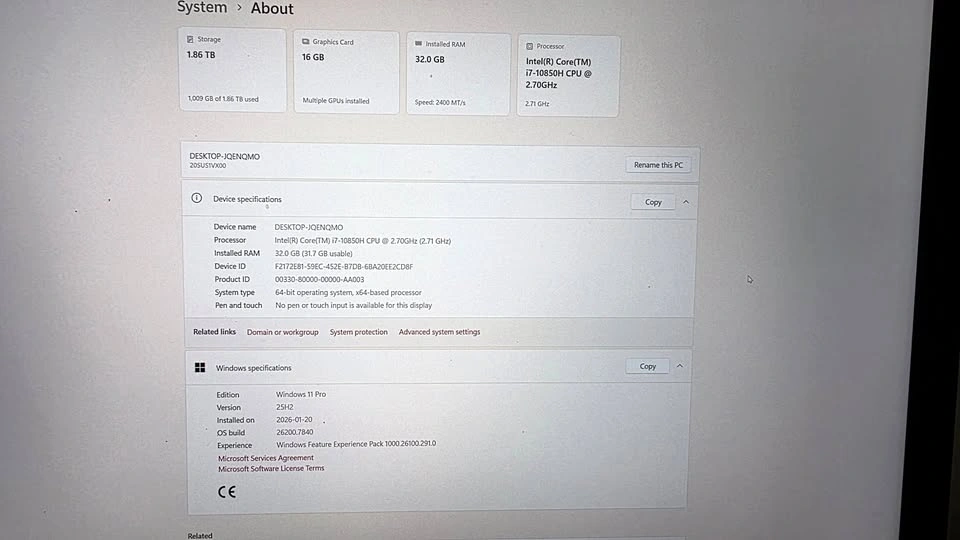ThinkPad P15 Gen 1 4K RTX 5000 Laptop