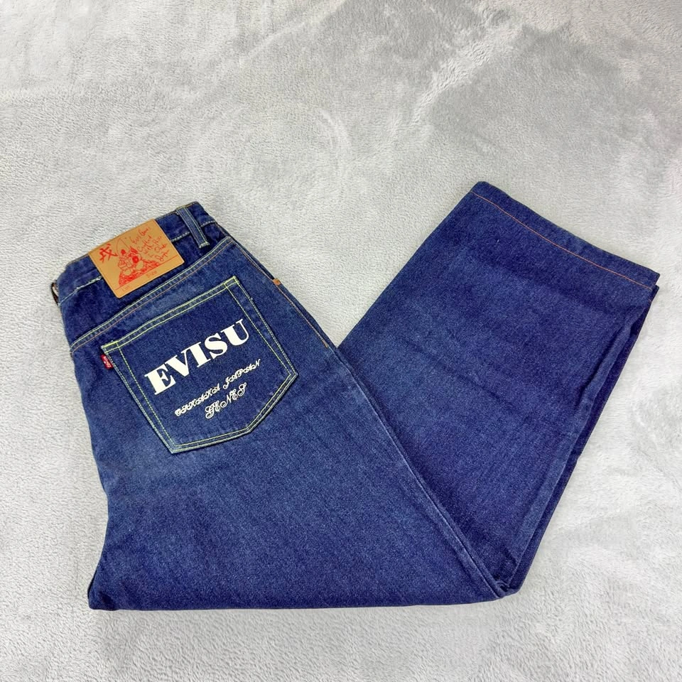 Vintage Evisu Men's Size 32 W X 27 L Button Fly Jeans