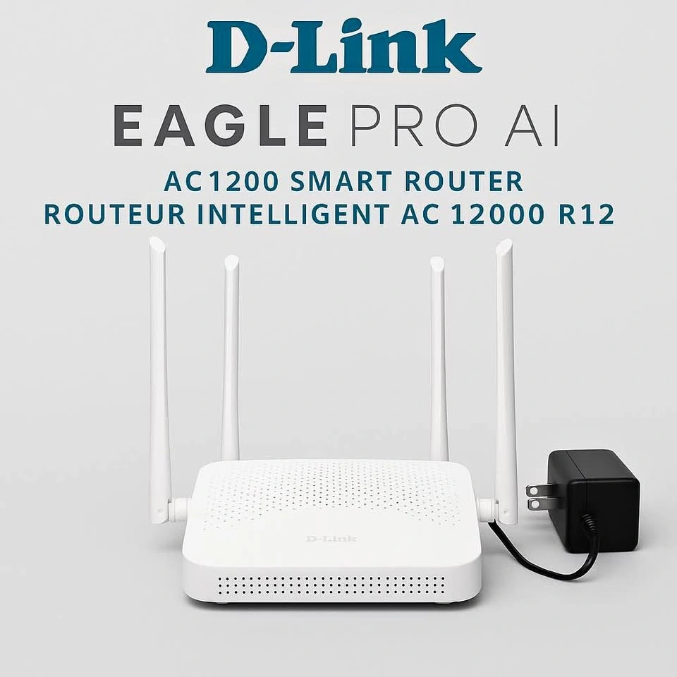 D-Link Eagle Pro AI AC1200 Smart Router (R12) – Excellent Condit