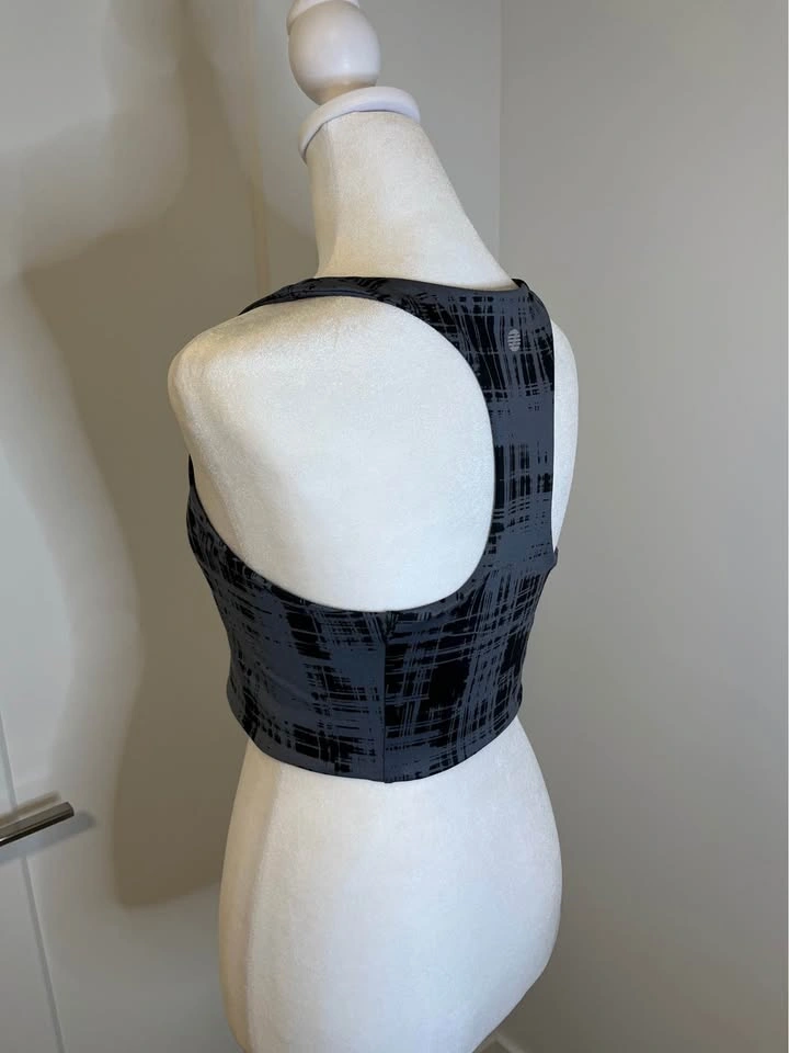 Z by ZELLA Gray & Black Print Cropped Sports Bra M - photo 4