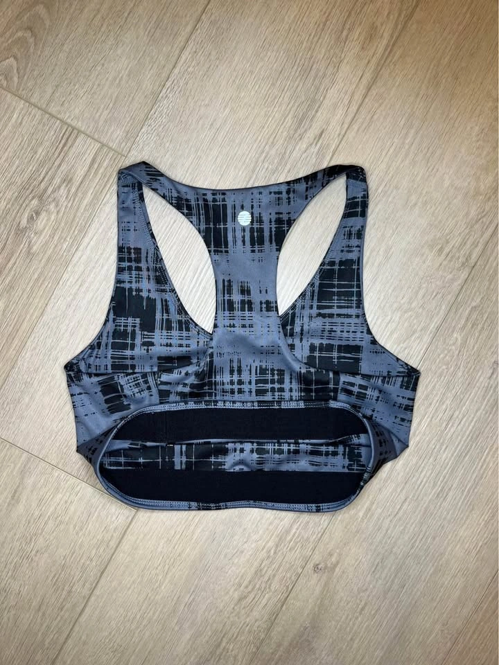 Z by ZELLA Gray & Black Print Cropped Sports Bra M - photo 5