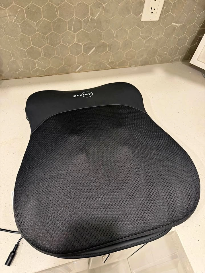 Back Massager Ultra Thin – 4D Rolling Massage with Heat & Red Li
