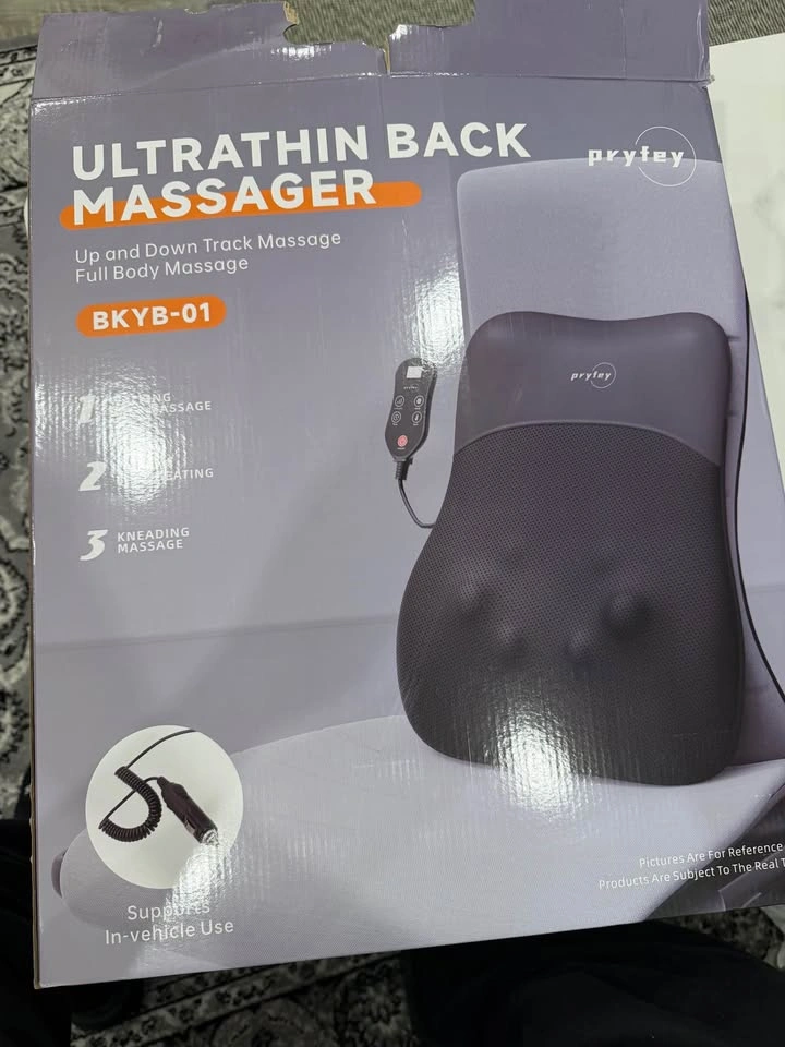 Back Massager Ultra Thin – 4D Rolling Massage with Heat & Red Li - photo 3
