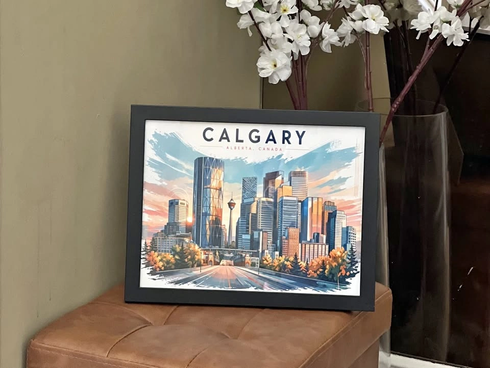 🇨🇦 Calgary Framed Art – Modern City Vibes for Your Space! 🖼️