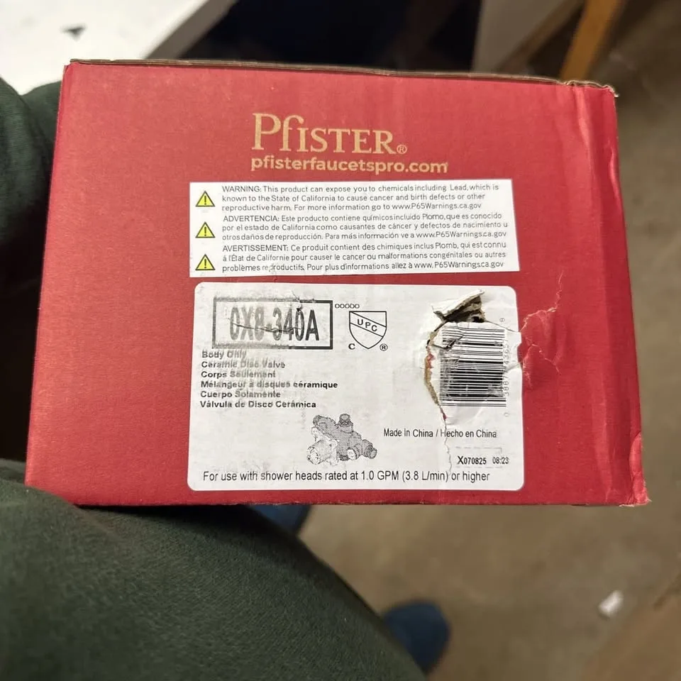 Pfister 0X8-340A Ceramic Disc Valve Body Only - photo 2