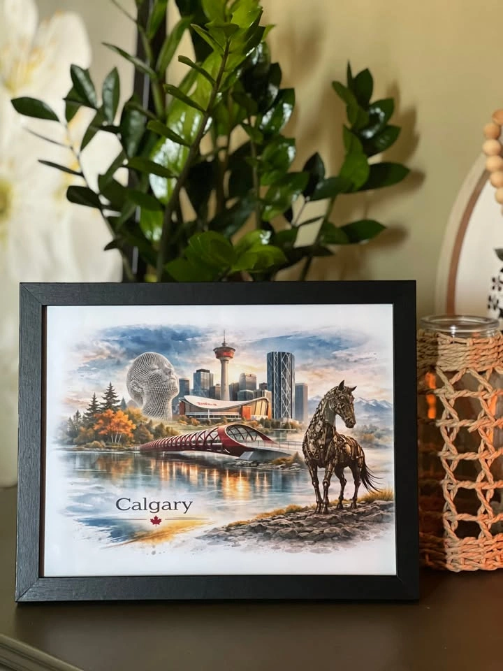 Calgary Landmark Framed Art - $15