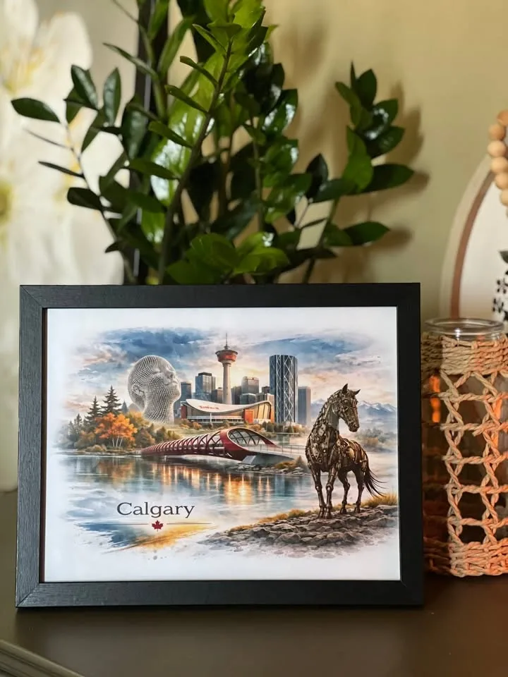 Calgary Landmark Framed Art - $15