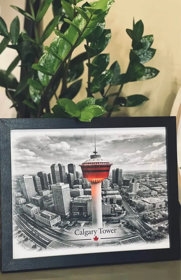Elegant Calgary Tower Framed Art 🇨🇦✨