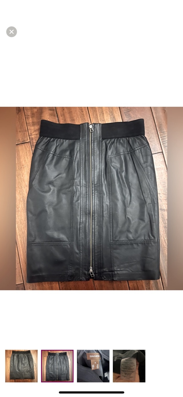 Danier skirt size 8 real leather - photo 2
