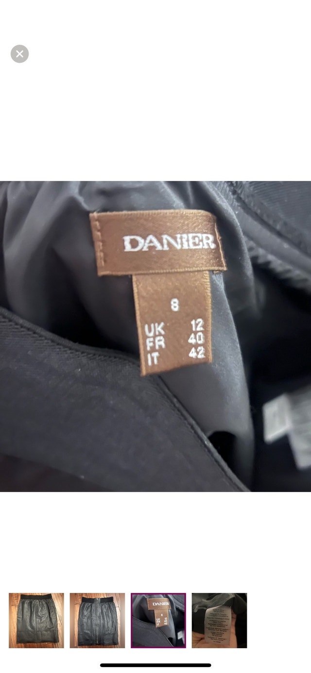 Danier skirt size 8 real leather - photo 3