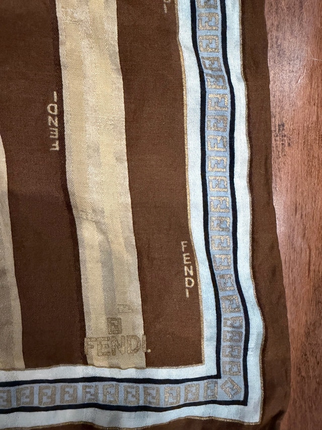 Vintage Fendi Handkerchief Fendi Neckerchief Pocket Square - photo 3