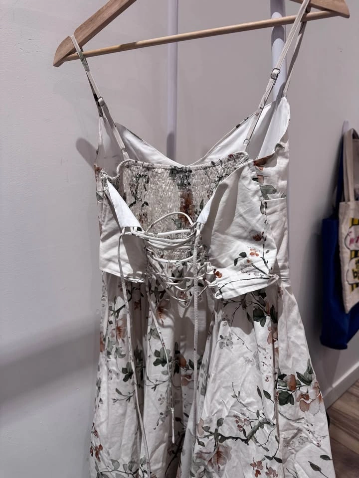 Windsor Floral Corset Midi Dress with Tulle (Size M) - photo 3