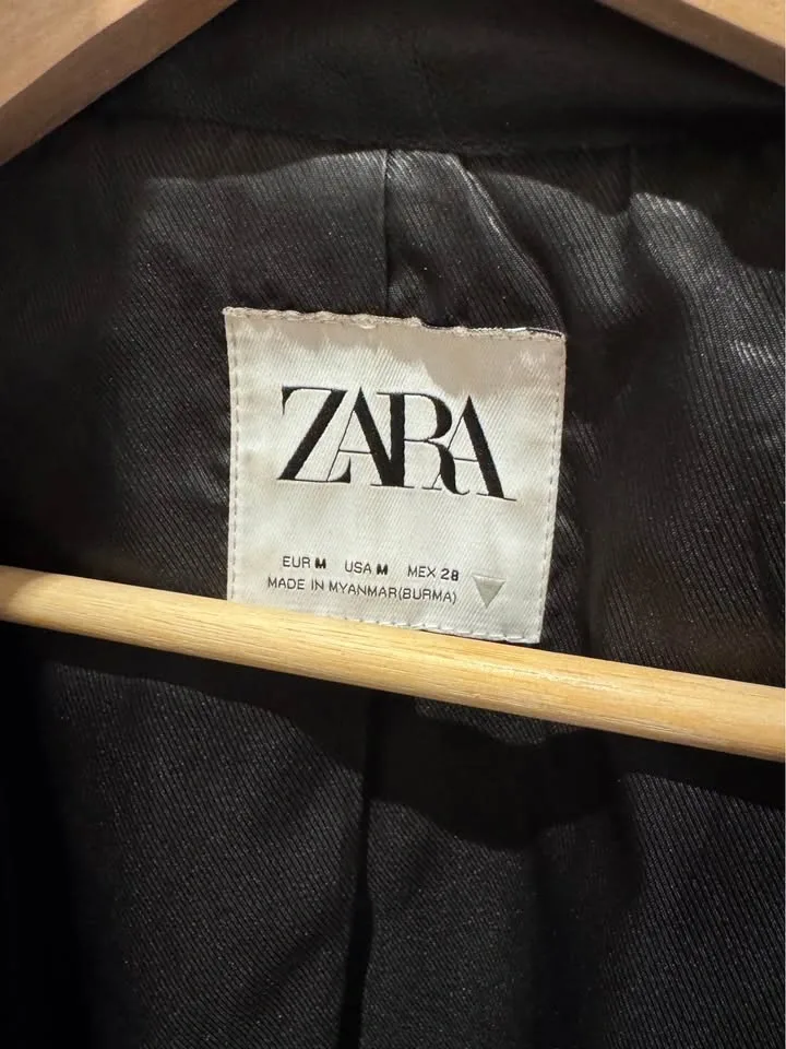Zara Faux Leather Blazer (Size M) - photo 4
