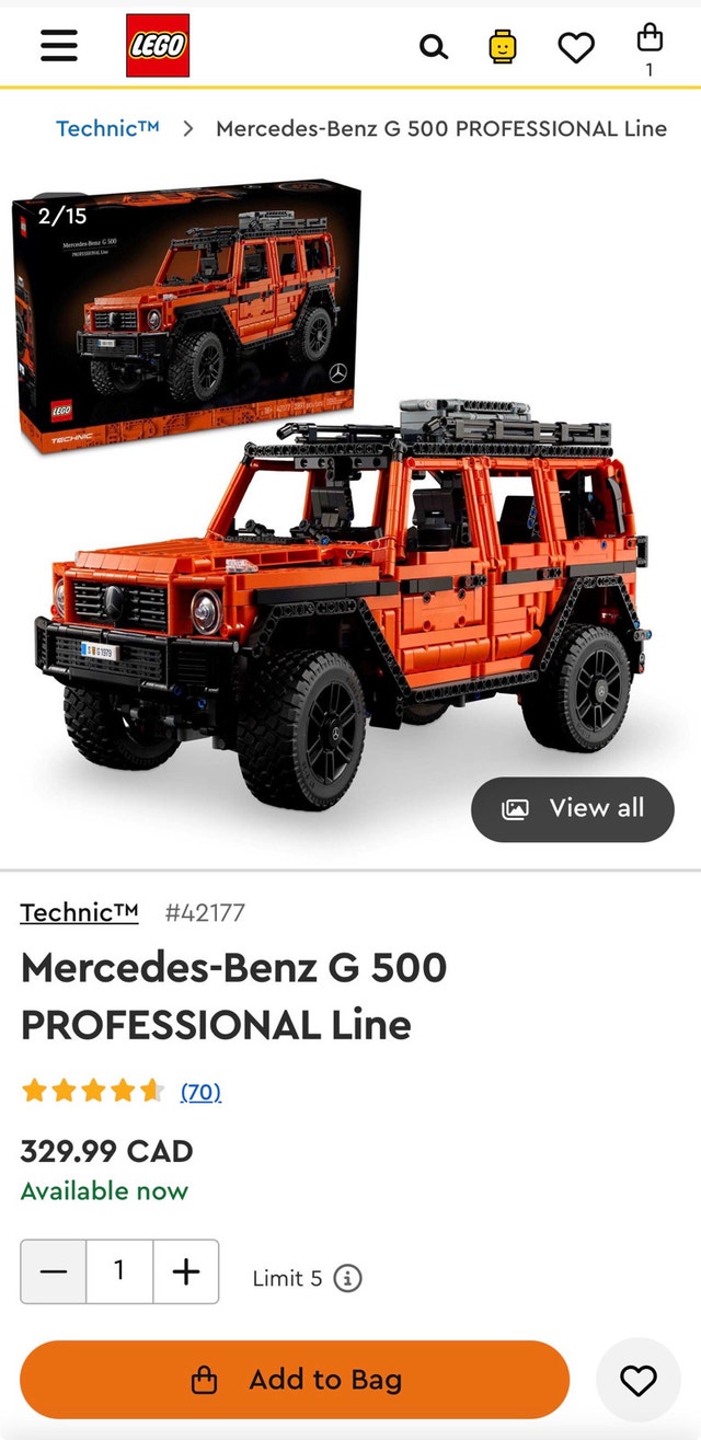 Lego Mercedes G500 - Brand New Sealed