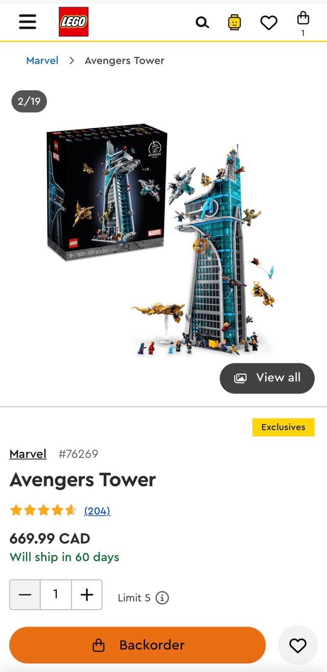 Lego Avengers Tower - Brand New Sealed