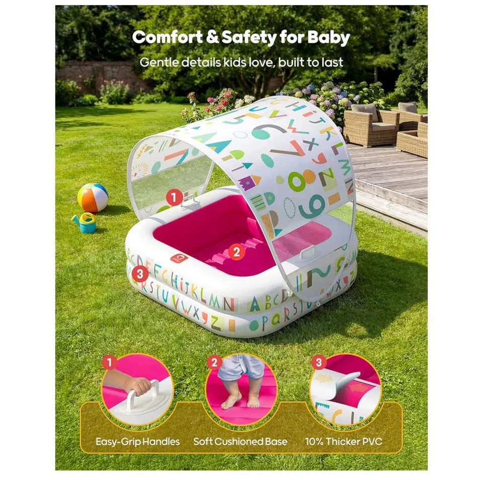 Baby Pool with Detachable Canopy for Sun Protection - photo 5
