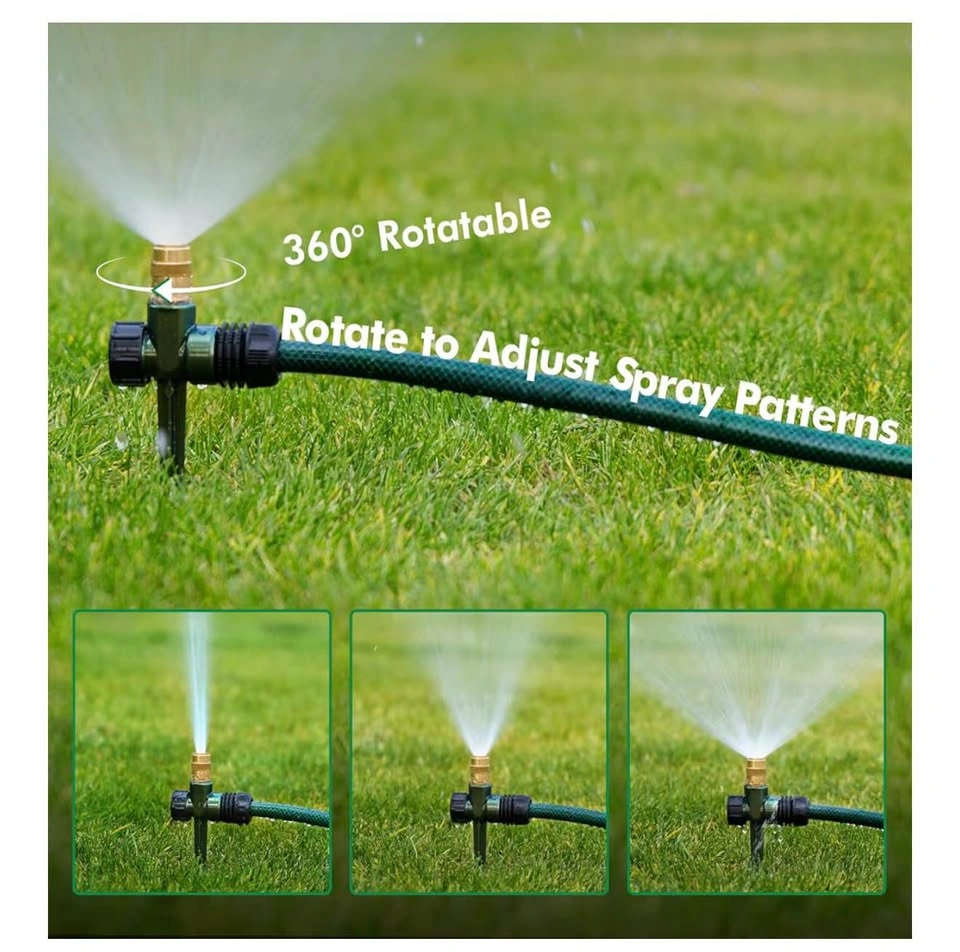 2 Pack Heavy-Duty Full-Metal Lawn Sprinkler for Yard - photo 4