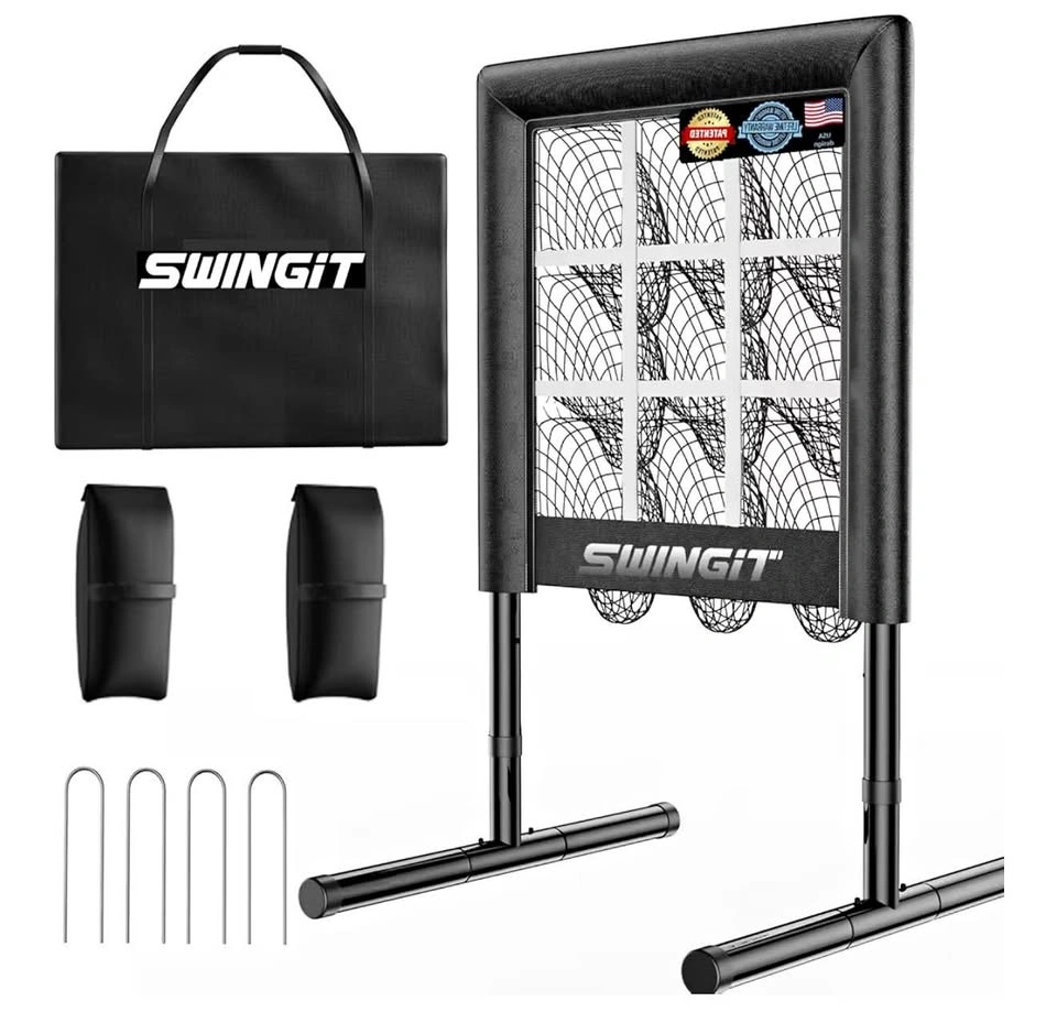 Upgrade 9 Hole Baseball Pitching Net with Strike Zone