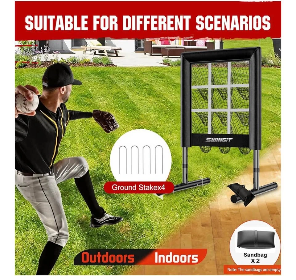 Upgrade 9 Hole Baseball Pitching Net with Strike Zone - photo 5