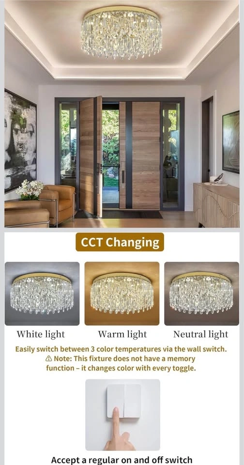 50cm Gold Crystal Chandelier - photo 3