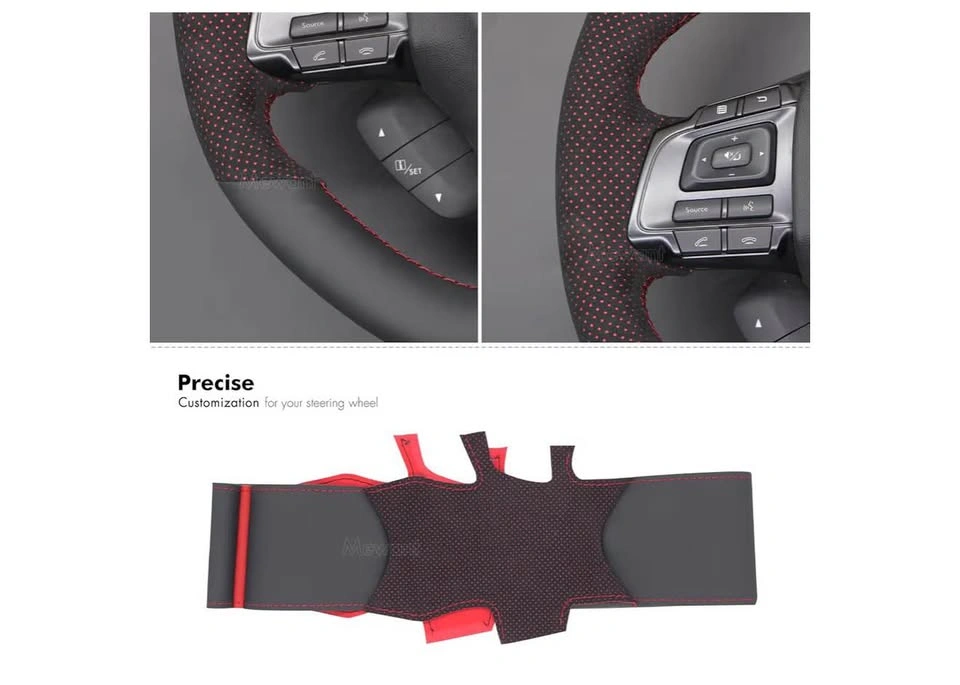 Hand Stitched Steering Wheel Cover Wrap for Subaru WRX/STI 2015- - photo 4