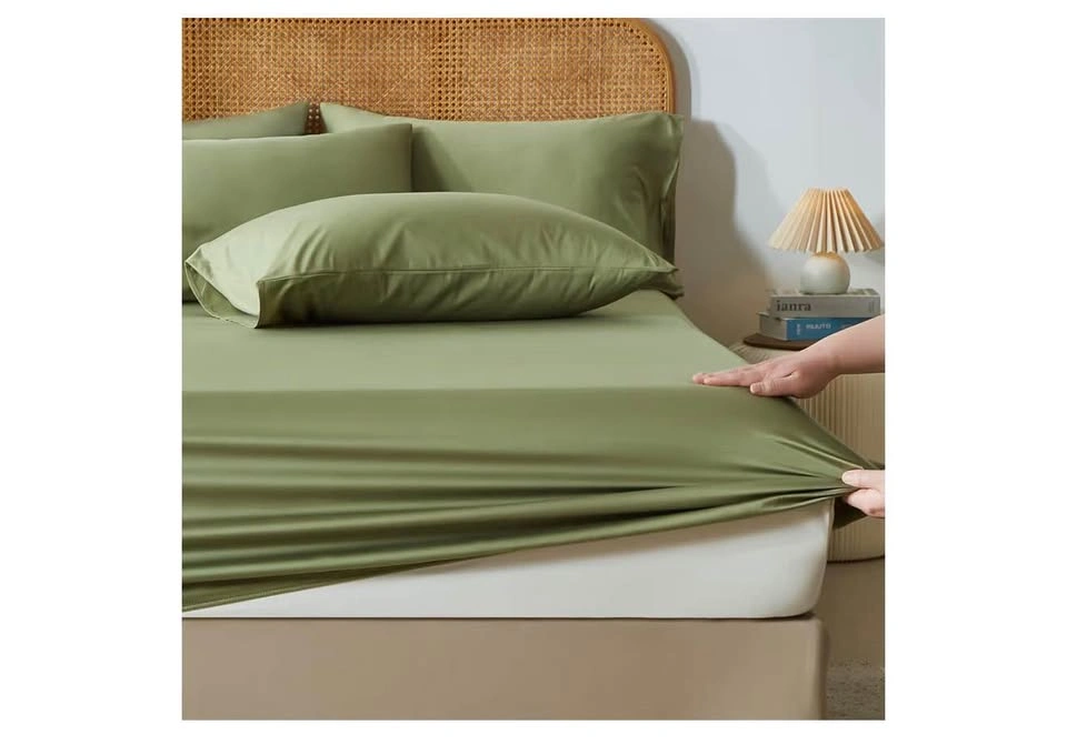 Bamboo Cooling Bed Sheets King Set Sage Green - photo 2