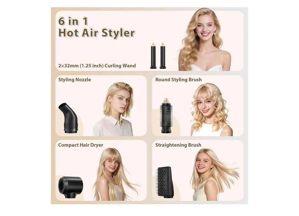 6 in 1 Hair Dryer Brush Set - photo 2