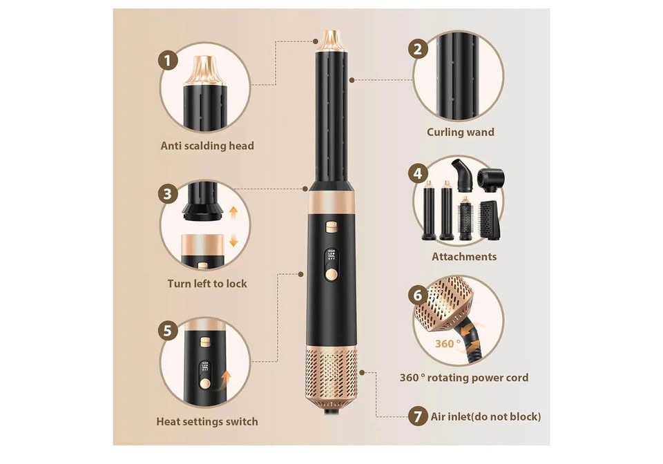 6 in 1 Hair Dryer Brush Set - photo 4
