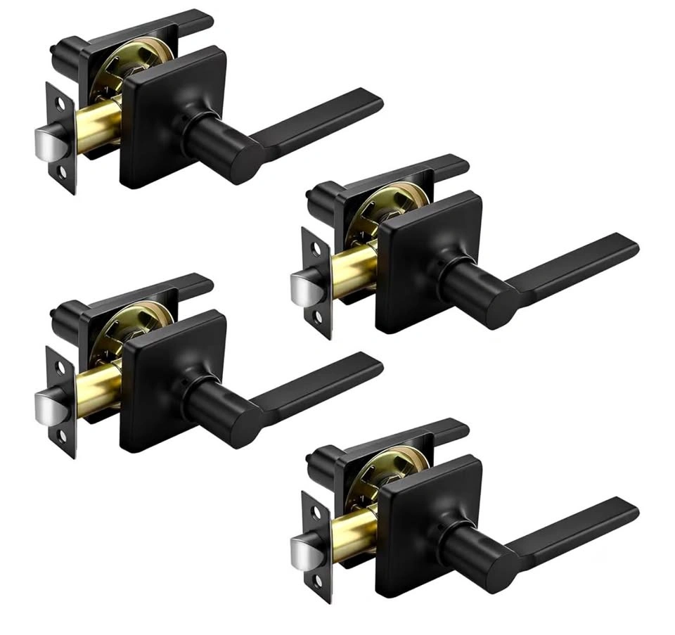 4 Pack Black Door Handles