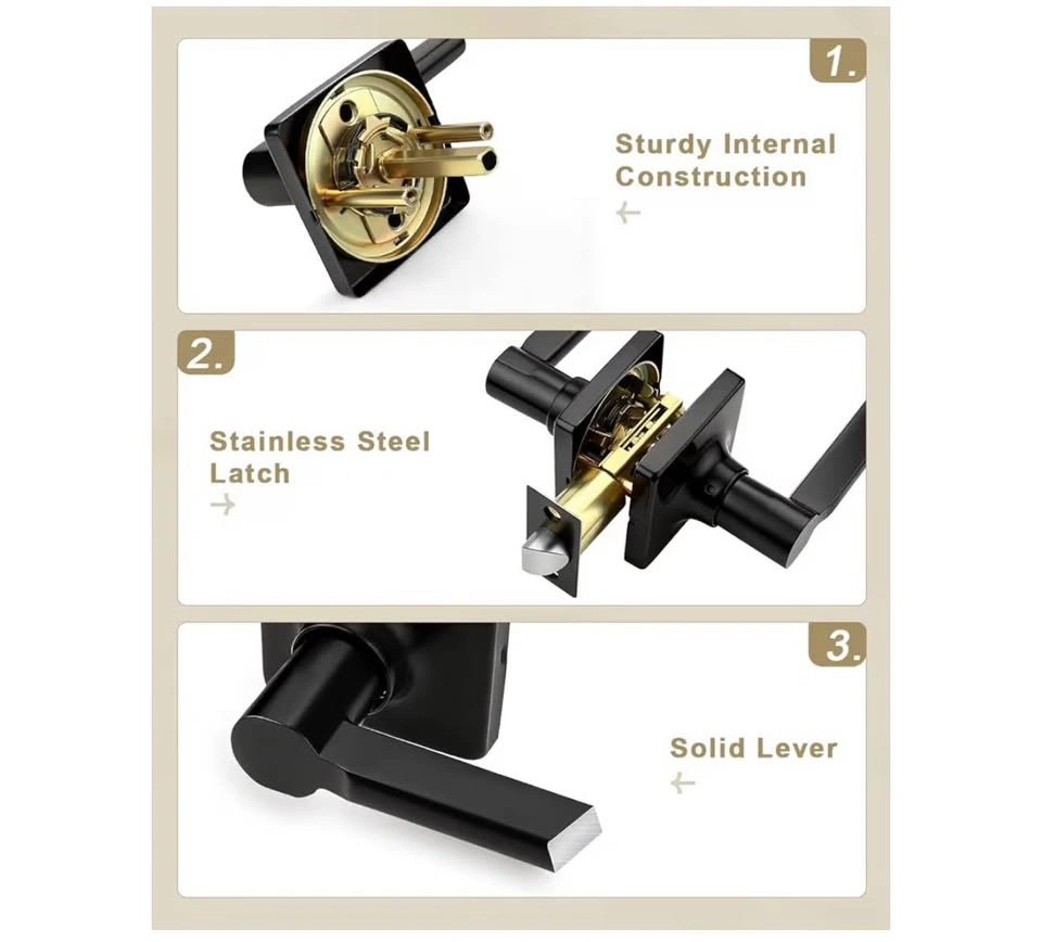 4 Pack Black Door Handles - photo 3