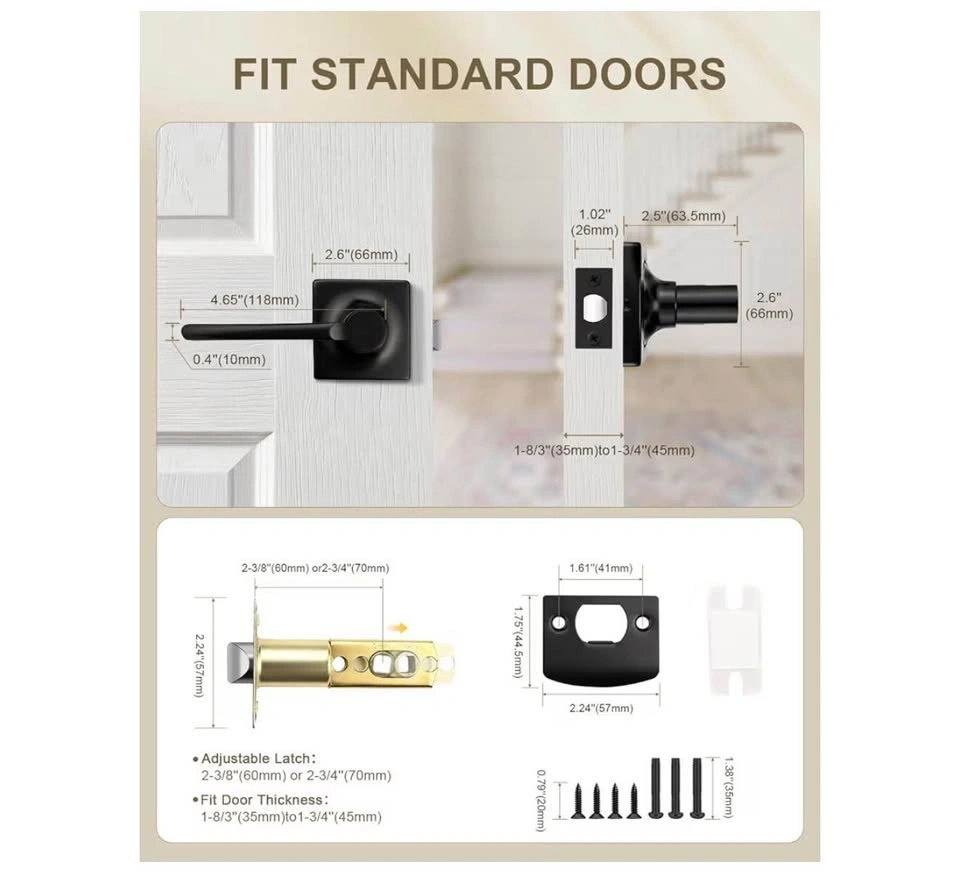 4 Pack Black Door Handles - photo 5