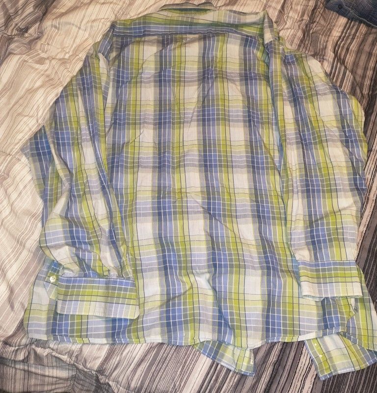 Nyne Men's Shirt 3XLT Long Sleeve Multicolor Stripes - photo 3
