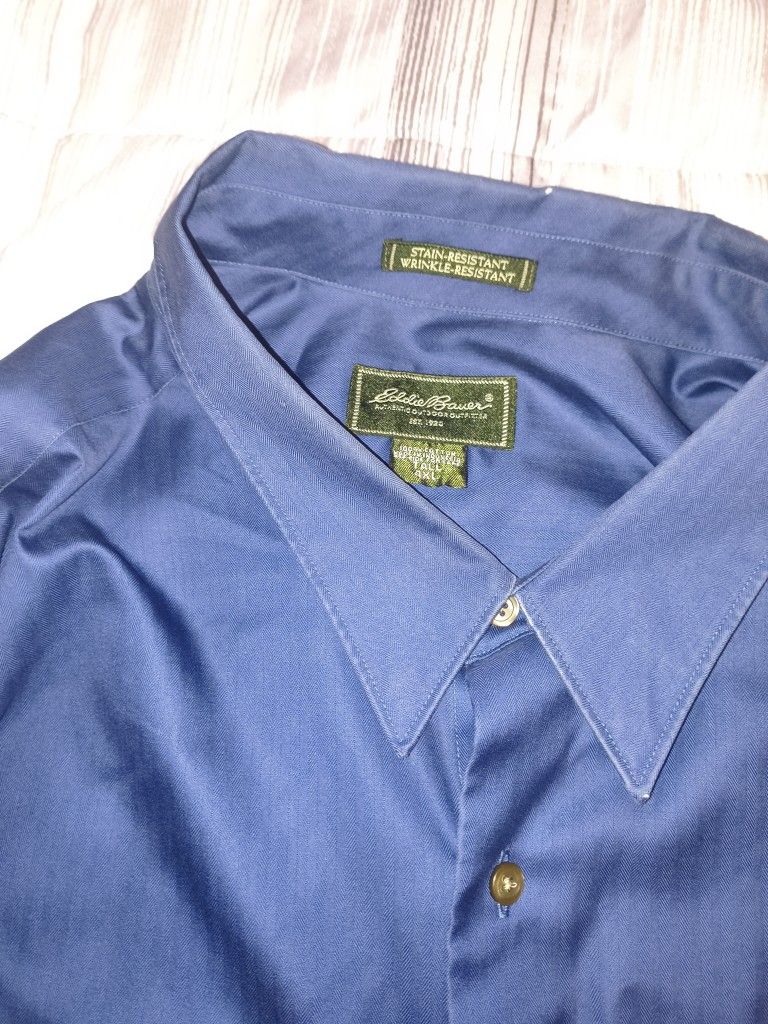 Eddie Bauer Blue Button-Down Shirt - 4XL