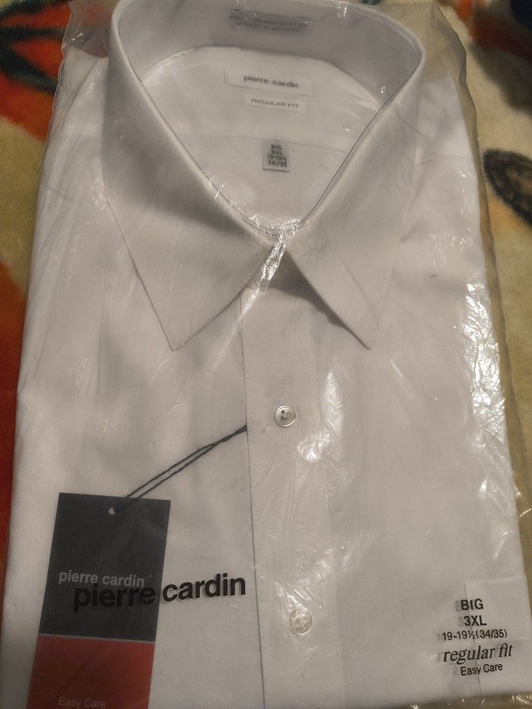 Pierre Cardin Dress Shirt White Long Sleeve Size 3XL - photo 3