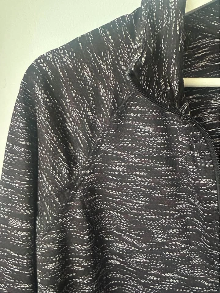 Joe Fresh Active Full Zip Jacket L/G Speckled Black White - photo 3