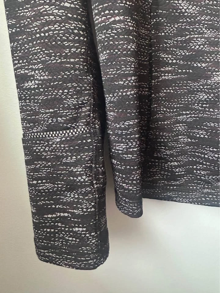 Joe Fresh Active Full Zip Jacket L/G Speckled Black White - photo 4