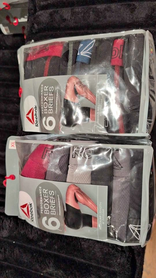 6 Pack Reebok Boxer Briefs - All Sizes & Colors