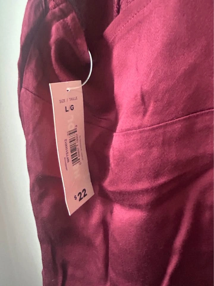 New Joe Fresh Burgundy Lace Racerback Camisole L/G - photo 3