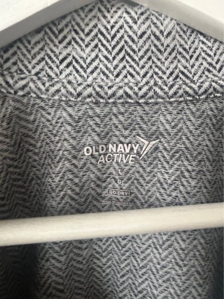 Old Navy Active Go-Dry Full-Zip Jacket L Herringbone - photo 3