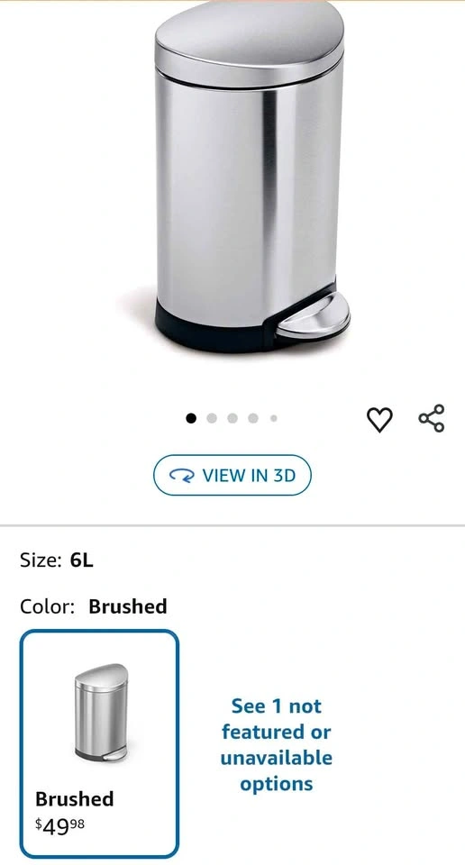 Simplehuman Stainless Steel Step Trash Can - photo 5