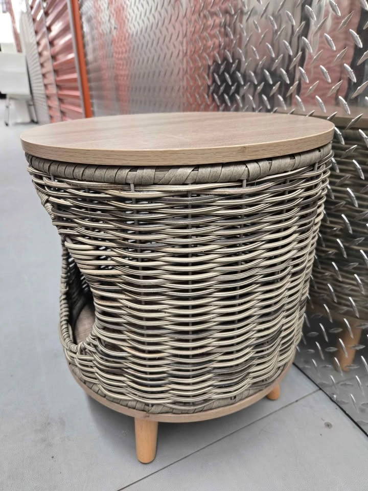 Woven Pet Bed Cat House w/ Wood Top - photo 5