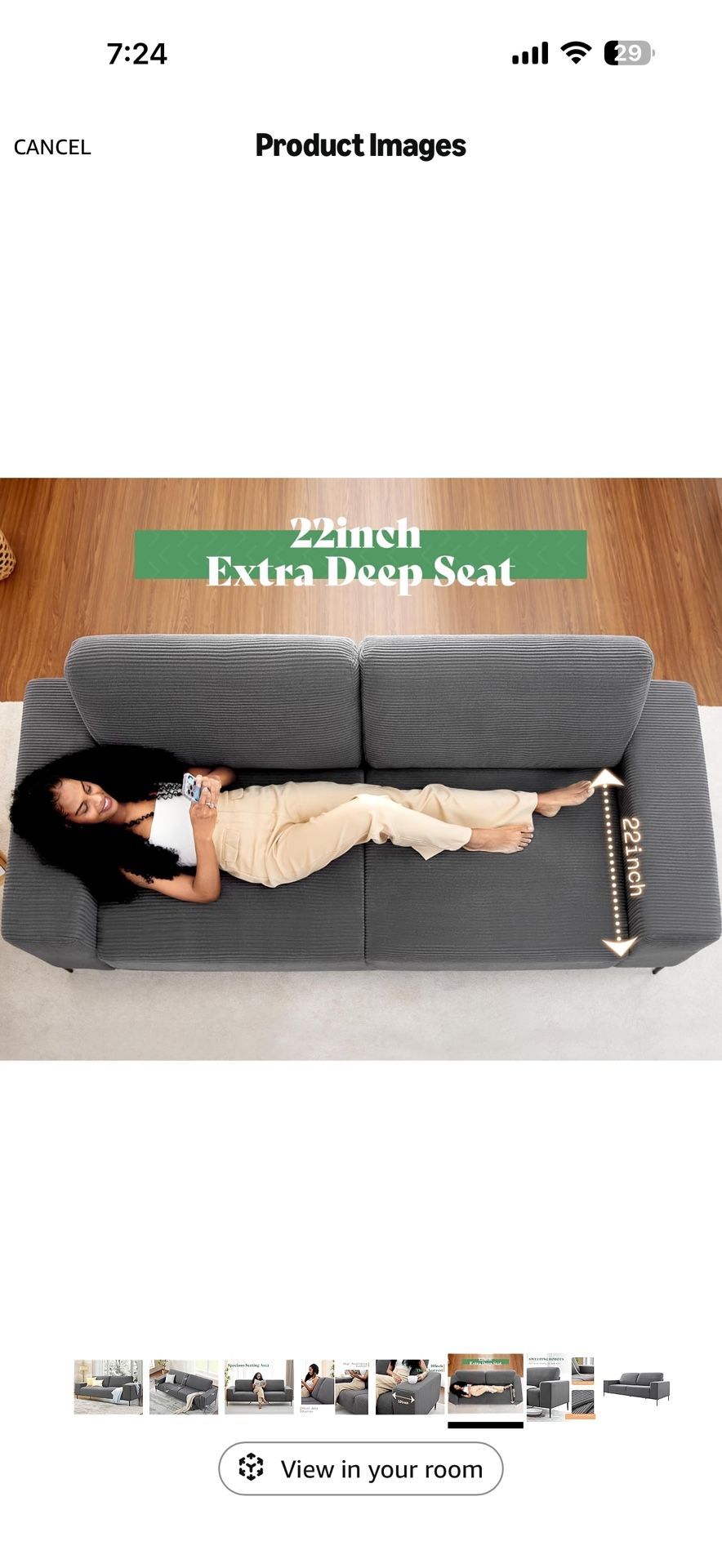 3 Seater Sofa In Good Condition - photo 2