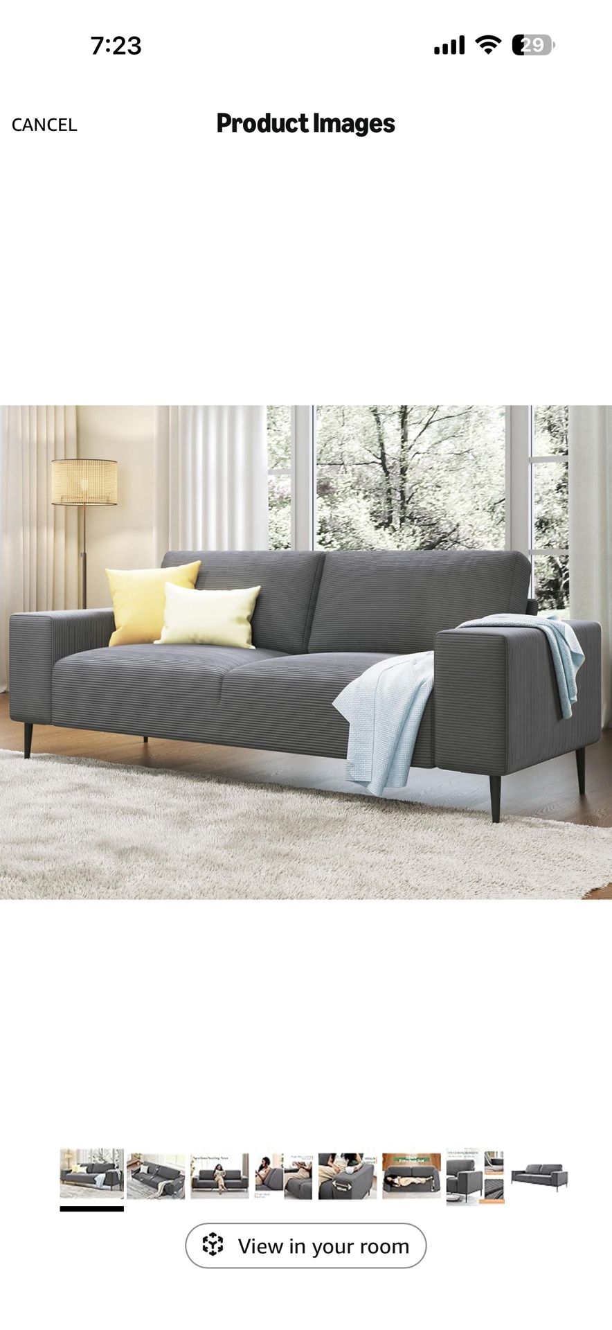 3 Seater Sofa In Good Condition - photo 3