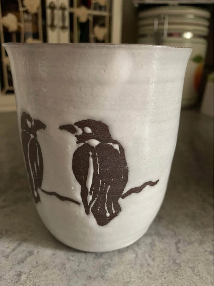 Nancy Geismar Revelstoke B.C. Handmade Raven Mug - photo 2