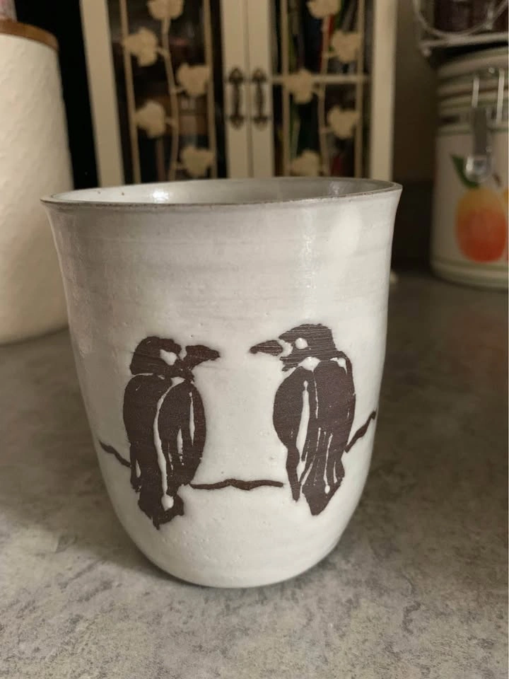 Nancy Geismar Revelstoke B.C. Handmade Raven Mug - photo 3