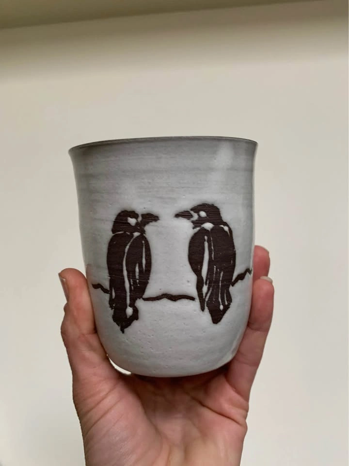 Nancy Geismar Revelstoke B.C. Handmade Raven Mug - photo 5