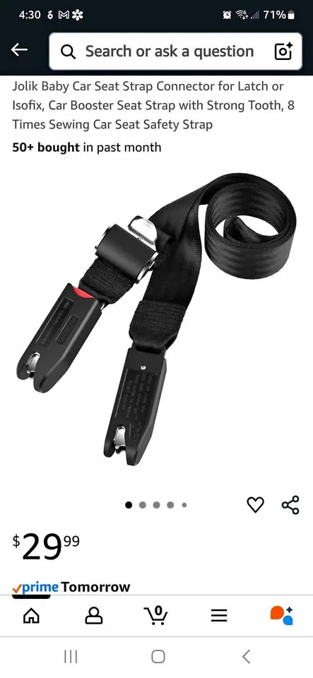 Baby seat safety anker clip