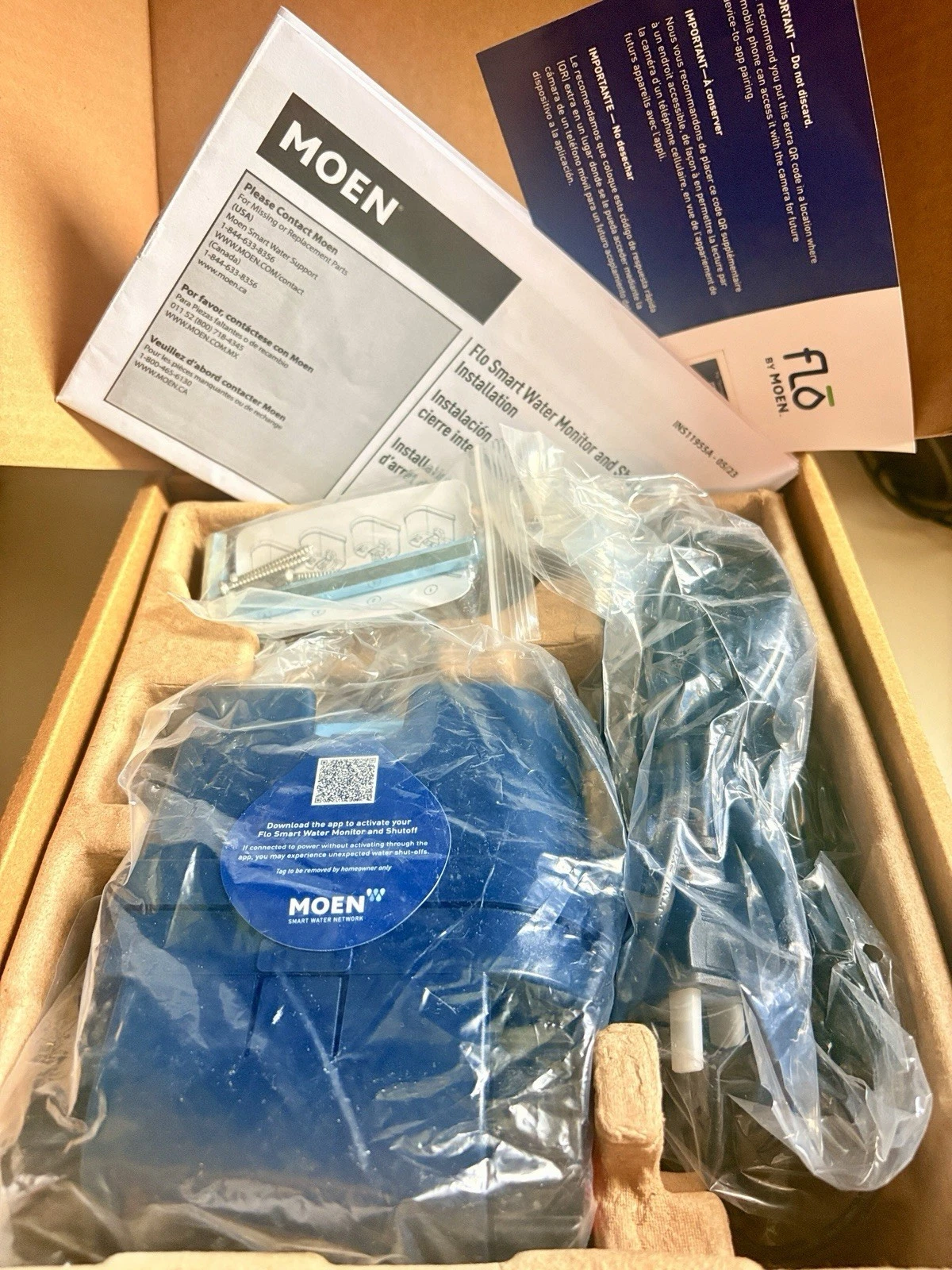 Moen Flo Smart Water Shutoff 900-001 3/4” Leak Detector